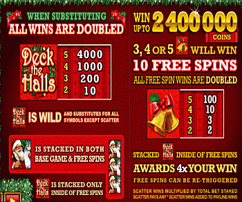 Deck the halls slot machine